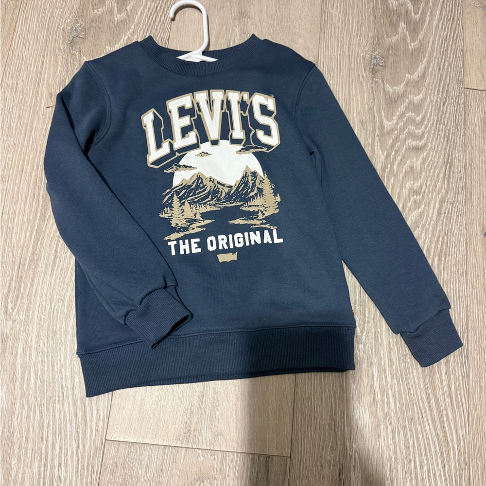 Levi's Men's Blue Graphic Crewneck Sweater